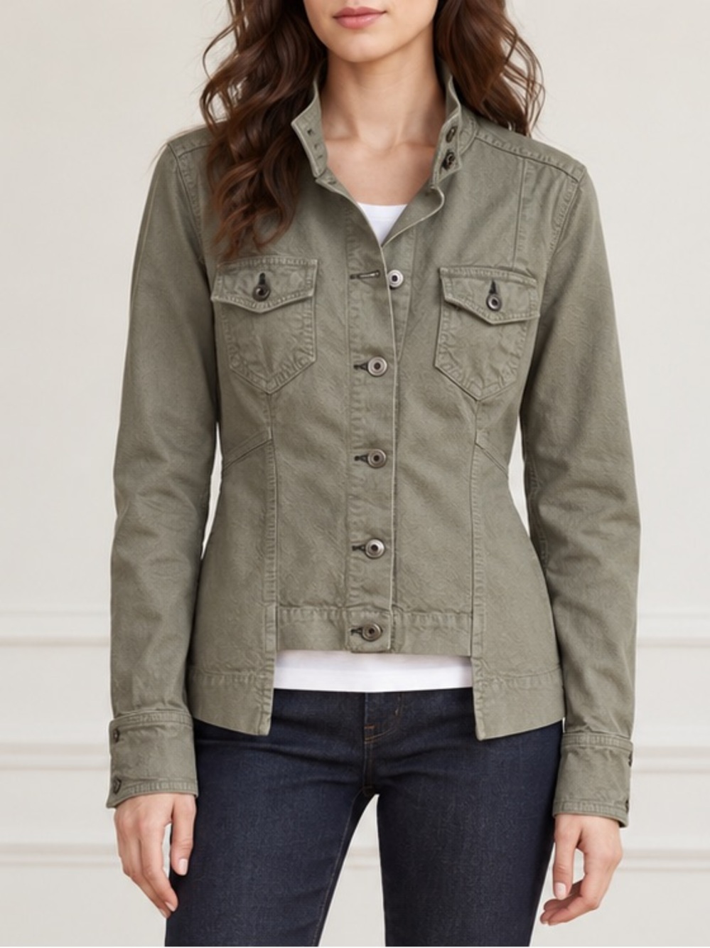 Rag & Bone Chamberlain Jacket Size XS Army Olive Green Cotton Military Utility